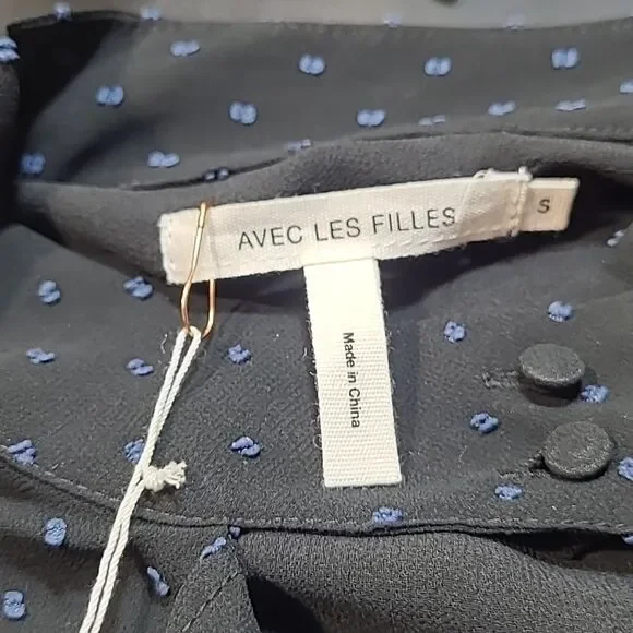 NWT Avec Les Filles Polyester Long Sleeve Blouse - Picture 6 of 8